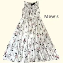 新品　Mew's 花柄ノースリーブロングワンピース　Mサイズのサムネイル