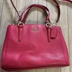 コーチ　ショルダーバッグ　レッド　2way