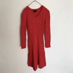 EMPORIO ARMANI ニットワンピース レッド 40のサムネイル