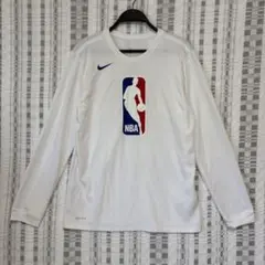 NIKE × NBA DRI-FIT ドライ 長袖 Tシャツ ロンT 白 L