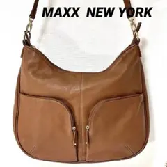 【極美品】MAXX NEW YORK A4 本革 ショルダートートバッグ
