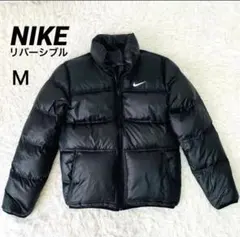 NIKE ナイキ ダウンジャケット リバーシブル 黒 M Y2K テック系 00s nike リバーシブル ダウンジャケット M/ナイキ 黒 グレー | 古着屋