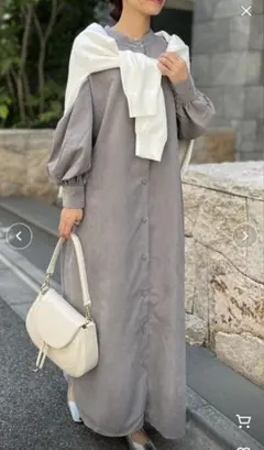 ラウンドネック　3wayワンピース　ロング丈