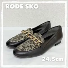 【美品】RODE SKO チェーン装飾 モノグラム ローファー 24.5cmのサムネイル