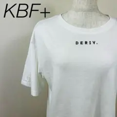 【KBF+】半袖Tシャツ カットソー 白　カジュアル 大人可愛い 綿100%