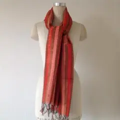 薄手ショール オレンジ系 新品未使用
