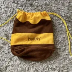 HUNNY 巾着バッグ 茶色と黄色