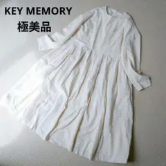 KEY MEMORY■ナチュラルコットンワンピース アイボリー 刺繍