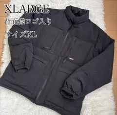 XLARGE ダウンジャケット ロゴ入り ブラック XL