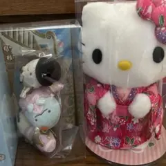 すみっコ映画限定セット＆マネしておしゃべりキティ着物姿ぬいぐるみ