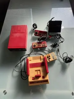 ジャンク品　ファミコン、ディスクシステム本体