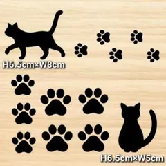 猫　肉球　詰め合わせ　カッティングステッカー