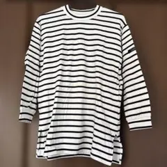 BAYFLOW ストライプ柄長袖カットソー　チュニック　ワンピース　140cm