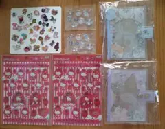 バインダー＊平成フレークシール＊キティきらりシール＊ボンドロシール★1セット限定