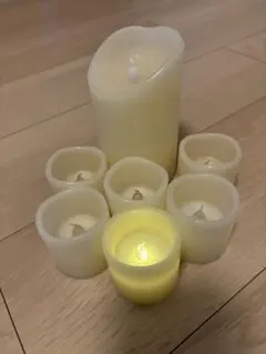 LEDキャンドル 大1個　小6個 セット