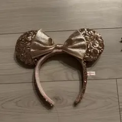 ディズニー ゴールドスパンコールミニーカチューシャ