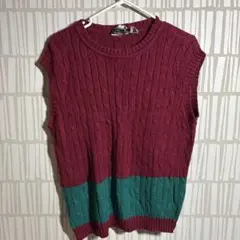 リブ編みノースリーブベスト