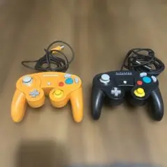 ゲームキューブコントローラー　ブラック&オレンジ