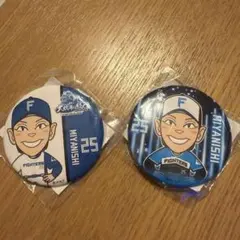 【日ハム】宮西缶バッチ2点セット