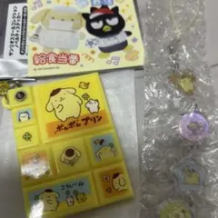 ポムポムプリン おはじきシール風アクセサリー タイルシール風ミニミラー