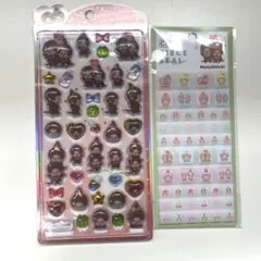 正規品 もんちっち　うるちゅるポップシール　タイルシール2点セット