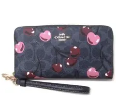 コーチ COACH 長財布 シグネチャー チェリー プリント ロング ジップ