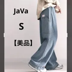 【美品】JaVa×クラシカルコラボ　ワイドデニムパンツ　レディースジーンズ【S】