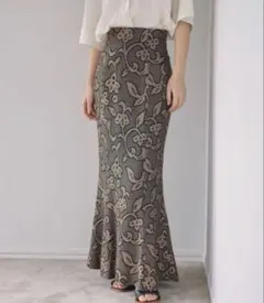 TODAYFUL ジャガードリーフペンシルスカート　38 試着のみ美品