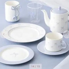 Francfranc リボン ブルー 5点セット マグ プレート ポット カップ