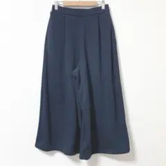 コルザ ワイドパンツ　ウエストゴム　イージー　ゆったり　シンプル　無地　裏起毛