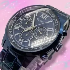 《美品 稼働品》 ゲス ホライズン メンズ腕時計 クロノグラフ 防水 クオーツのサムネイル