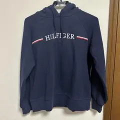 トミーヒルフィガー フード付きパーカー XSサイズ ネイビー