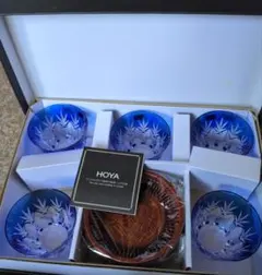 HOYA クリスタルブルーグラス　ファイブ　セット