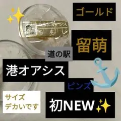 S*1様 北海道 道の駅限定みなとオアシス ピンズ るもい ゴールドVer 