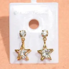 ★星のピアス★クリアストーン★新品★Ｙ７６