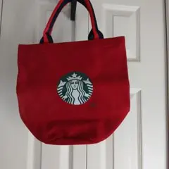 新品未使用Starbucks レッド キャンバス トートバッグのサムネイル