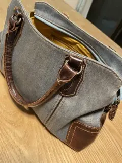 Dakota デニム×レザー ハンドバッグ