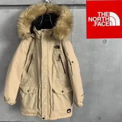 ノースフェイス　ダウンジャケット　ベージュ　キッズ120