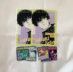 サカモトデイズ　勢羽夏生　勢羽真冬　ダイカットステッカー　箔押しポストカード