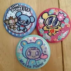 a*8様 ナルミヤキャラクターズ　刺繍缶バッジ　ハナ　ブルーベリエ　ポンポネット