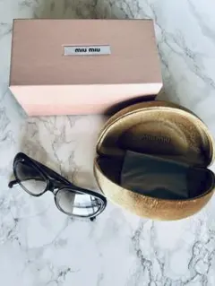 ミュウミュウ miumiu OMU A06Sリガードサングラス ブラウンベッコウ