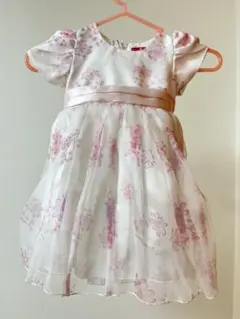 花柄　フリル　リボン　ベビードレス　フォーマルワンピース　80〜90cm