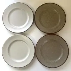 みのる陶器 マウカ170プレート スモークブラウン＆サンドベージュ 4枚セット☺︎