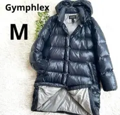 【美品】Gymphlex ダウンコート ロング フード付き ブラック ダウンのサムネイル