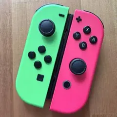 Switch ジョイコン ネオングリーン×ネオンピンク スプラトゥーンカラー