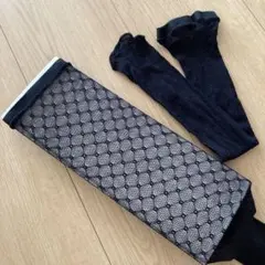 ブラック 網タイツ ハイソックス 古着美品 長期自宅保管のサムネイル