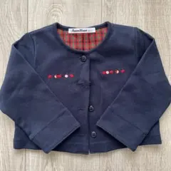 familiar カーディガン 80 ネイビー