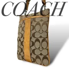 COACH シグネチャー ショルダーバッグ ブラウン ベージュ 503