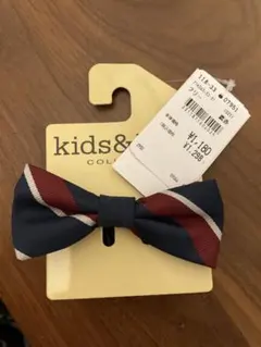 kids&kids 蝶ネクタイ ネイビー 赤 ストライプ