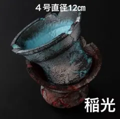 稲光セット〜赤〜青〜　４号直径12㎝　3dプリンター鉢　作家鉢　アガベ